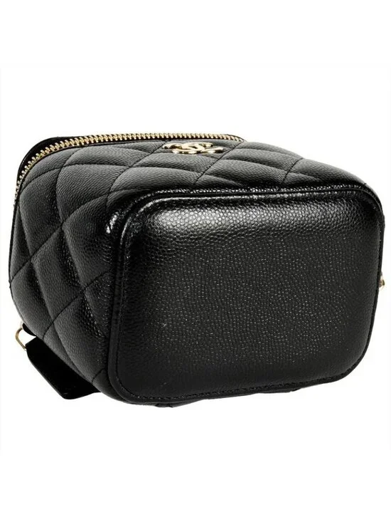 Chanel Vanity Mini Chain Pouch Caviar Leather Black 8-digit 31 st Coco Pearl - Picture 4 of 8